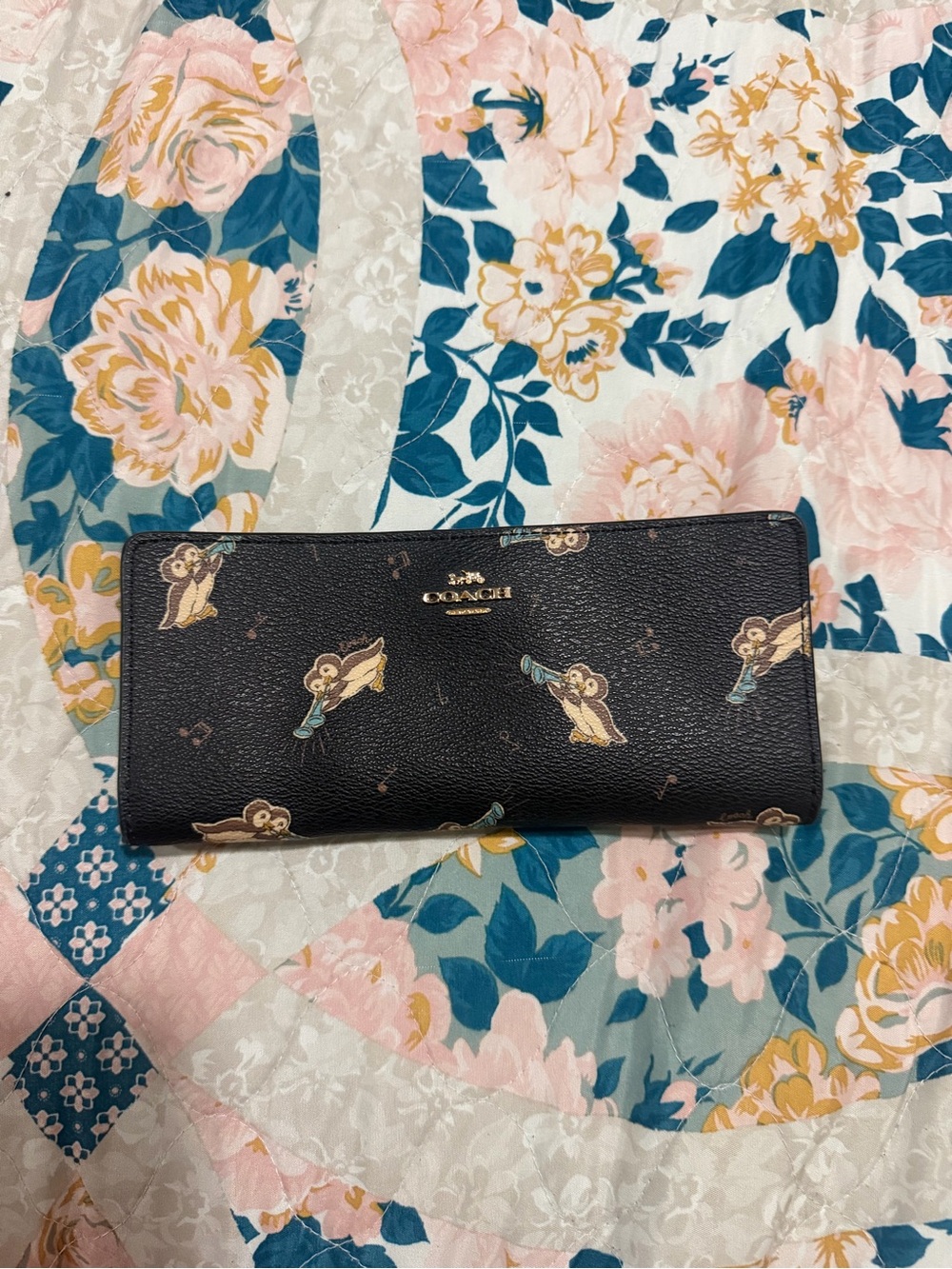 Coach Black Continental Wallet